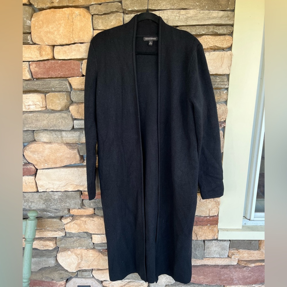 Banana Republic Longline Black Cardigan